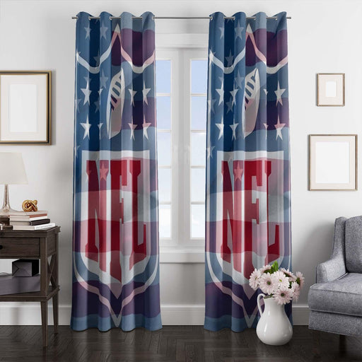 american football flag window Curtain