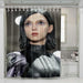 alita statue shower curtains