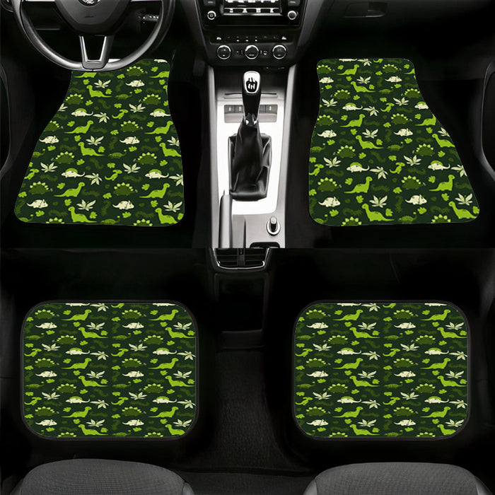 ancient dinosaurs in forest Car floor mats Universal fit