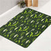 ancient dinosaurs in forest bath rugs