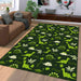 ancient dinosaurs in forest Living room carpet rugs