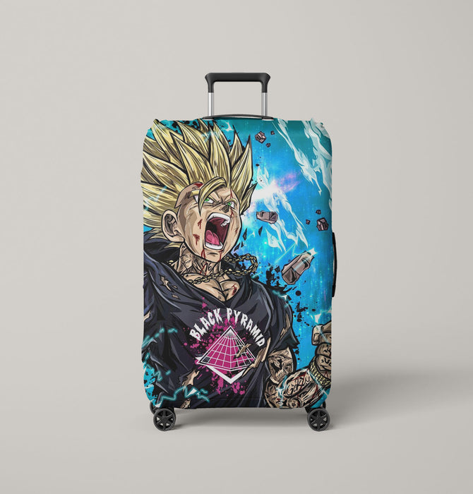 angry black pyramid dragon ball Luggage Covers | Suitcase