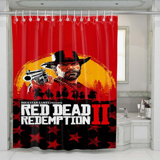 authur morgan red dead redemption shower curtains