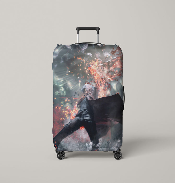 angry dante devil may cry Luggage Covers | Suitcase