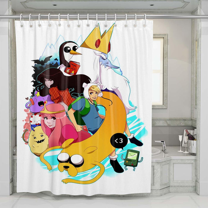 all character adventure time shower curtains