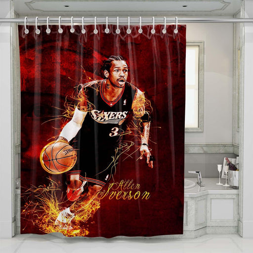 allen iverson sixers shower curtains