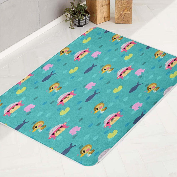 animal crossing on the beach bath rugs