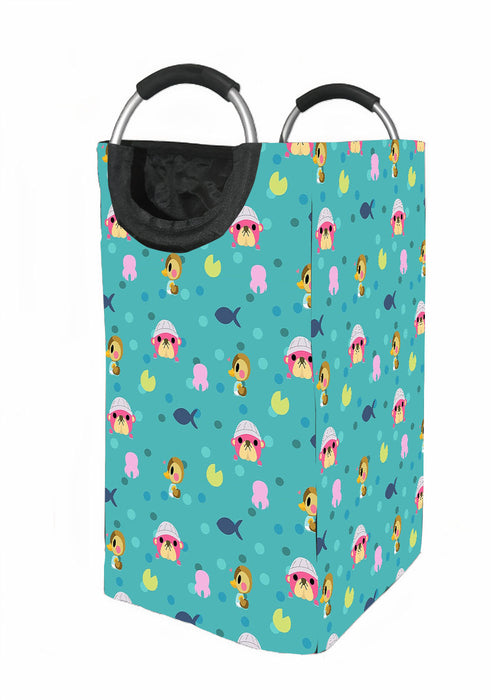 animal crossing on the beach Laundry Hamper | Laundry Basket