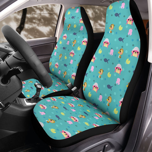 animal crossing on the beach Car Seat Covers