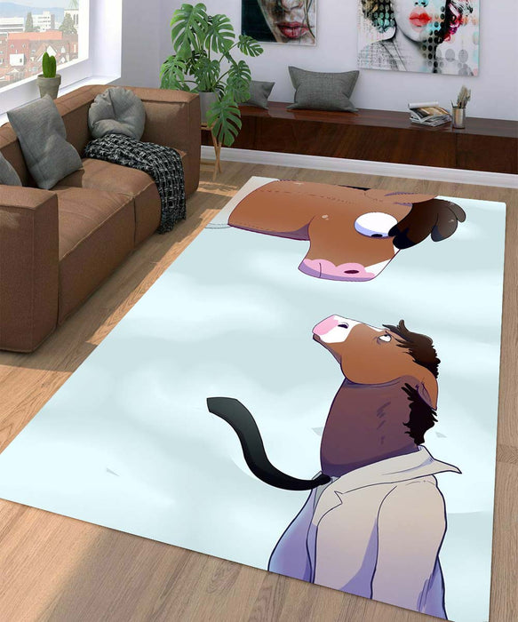 always sad bojack horseman Living room carpet rugs