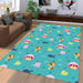 animal crossing on the beach Living room carpet rugs