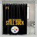 and the ravens still suck steelers shower curtains