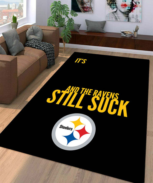 and the ravens still suck steelers Living room carpet rugs