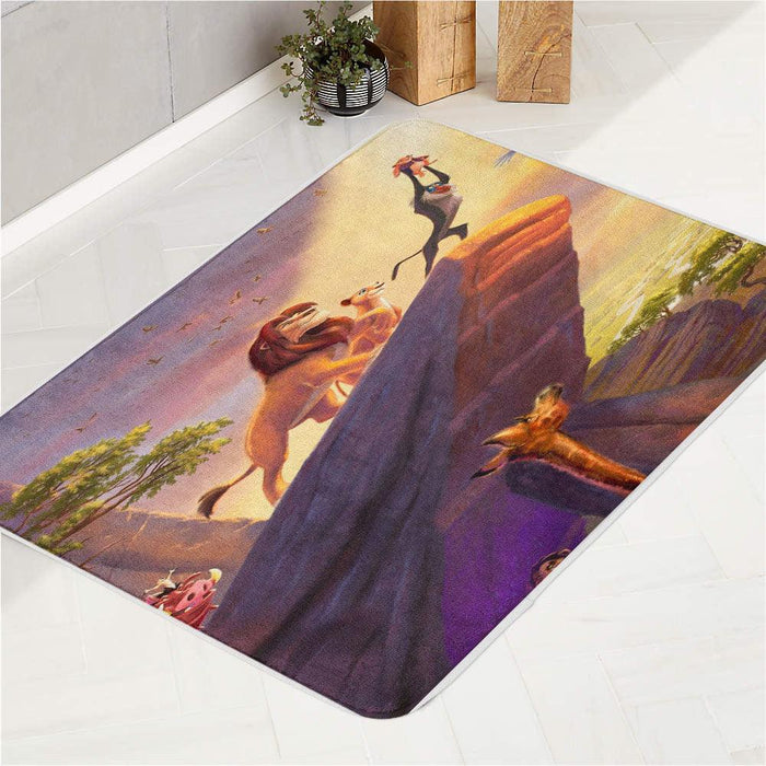 animals in the lion king look at simba bath rugs