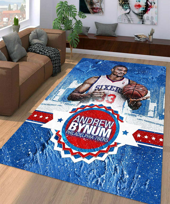 andrew bynum from piladelphia 76ers Living room carpet rugs