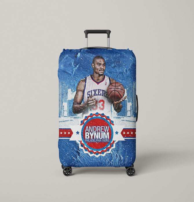 andrew bynum from piladelphia 76ers Luggage Covers | Suitcase