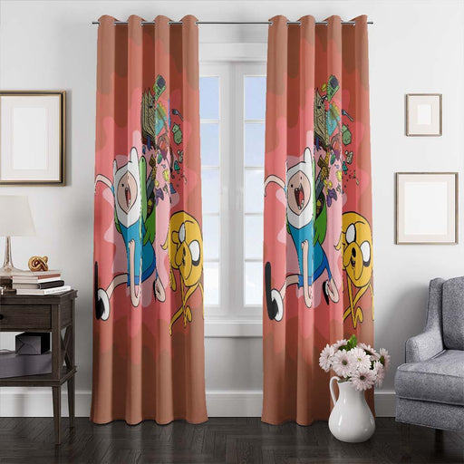 always together finn and jack adventure time window curtains