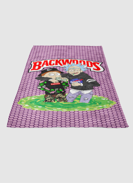 Backwoods Rick And Morty 1 soft fleece blanket