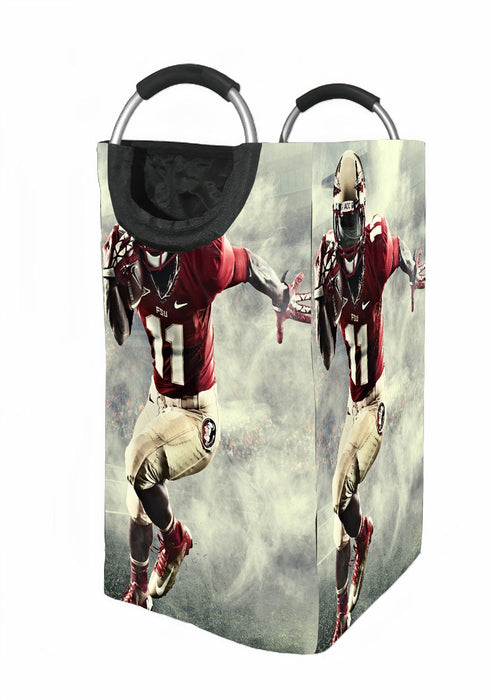 american football player running Laundry Hamper | Laundry Basket