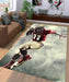 american football player running Living room carpet rugs