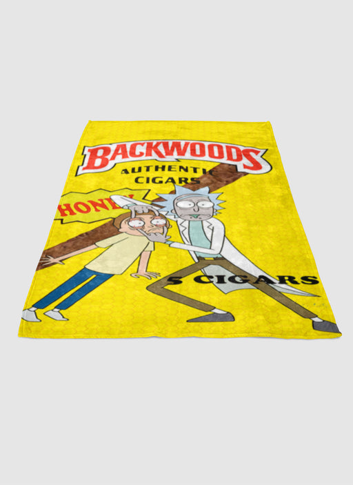 BACKWOODS RICK AND MORTY 2 soft fleece blanket