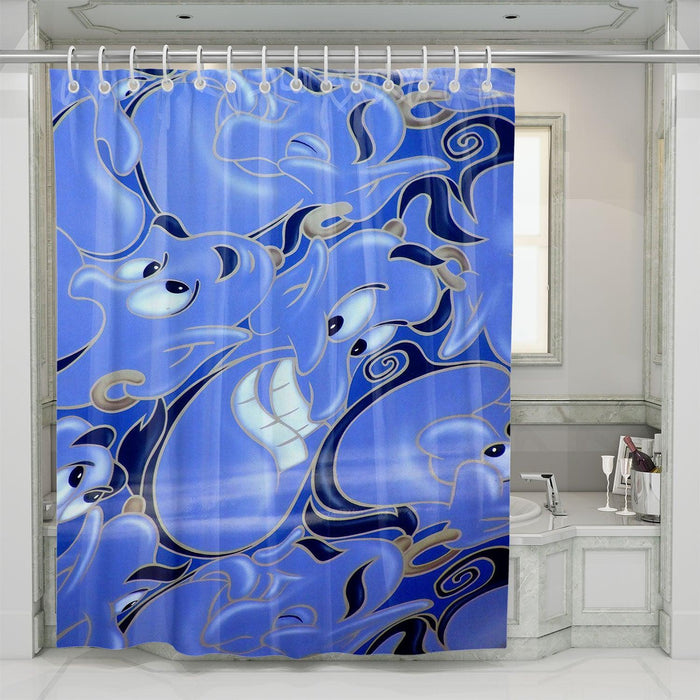 animated character of aladdin shower curtains