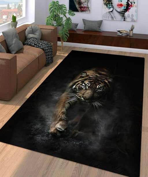 angry tiger Living room carpet rugs