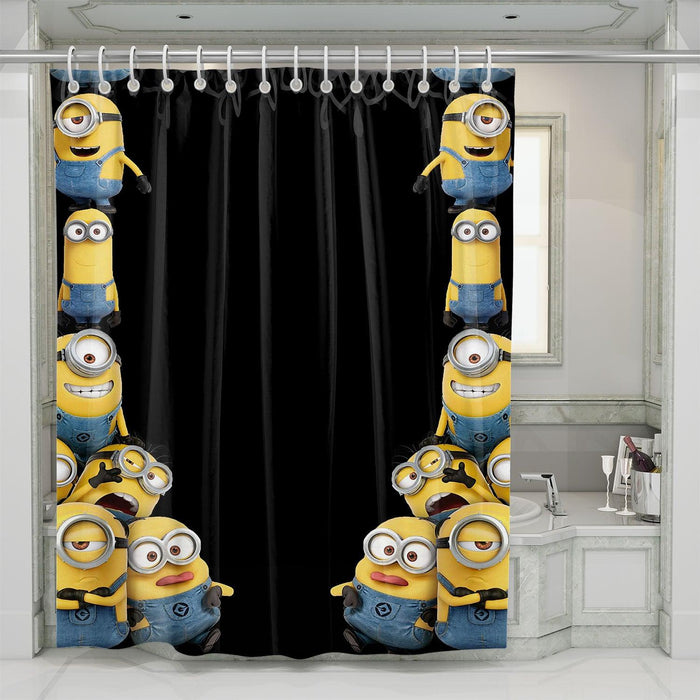 animation movie character minions shower curtains