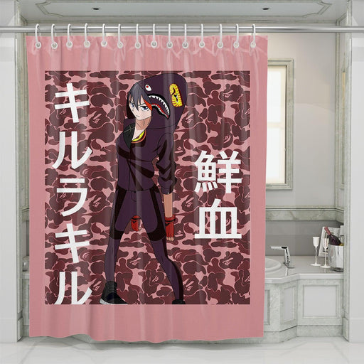 anime girl x bathing ape shower curtains