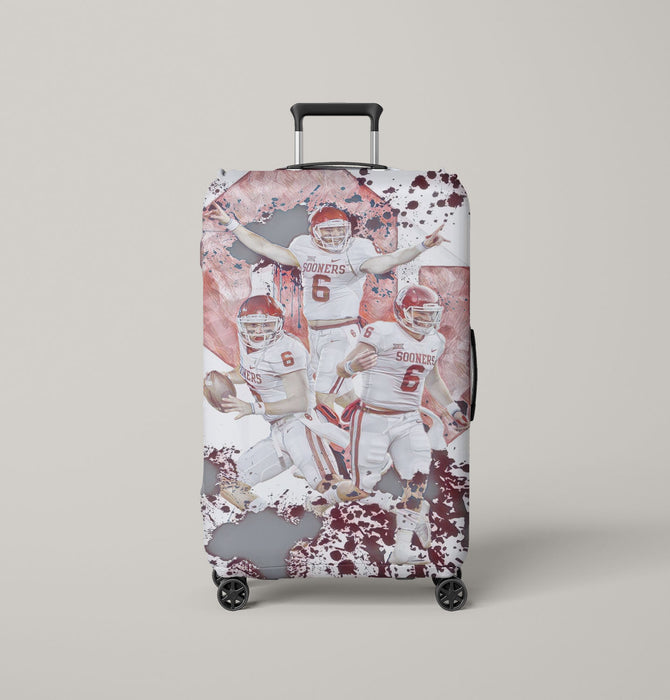 baker mayfield Luggage Cover | suitcase