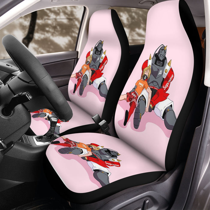 anime look so hypebeast with supreme Car Seat Covers