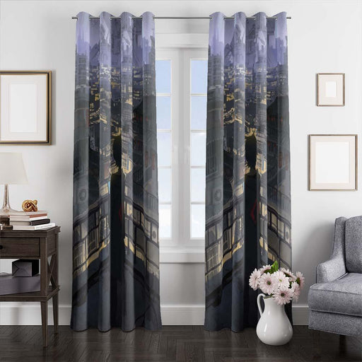 anime 2049 style window curtains