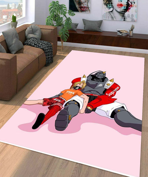 anime look so hypebeast with supreme Living room carpet rugs