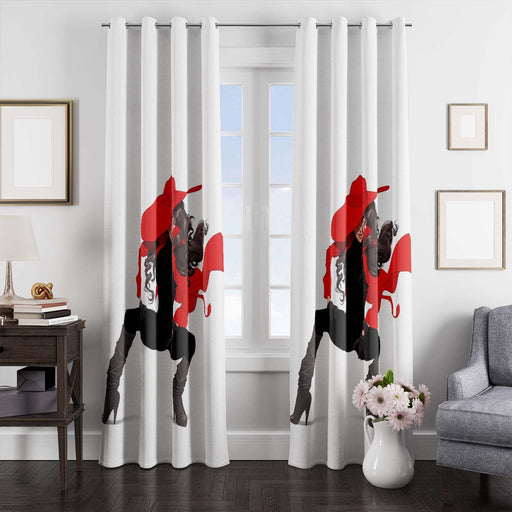 anther style carmen sandiego window Curtain