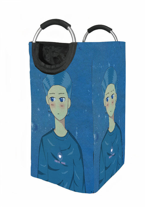 anime boy cute aesthetic Laundry Hamper | Laundry Basket