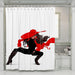 anther style carmen sandiego shower curtains