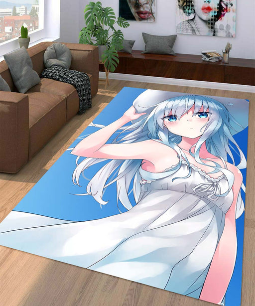 anime cute girl Living room carpet rugs