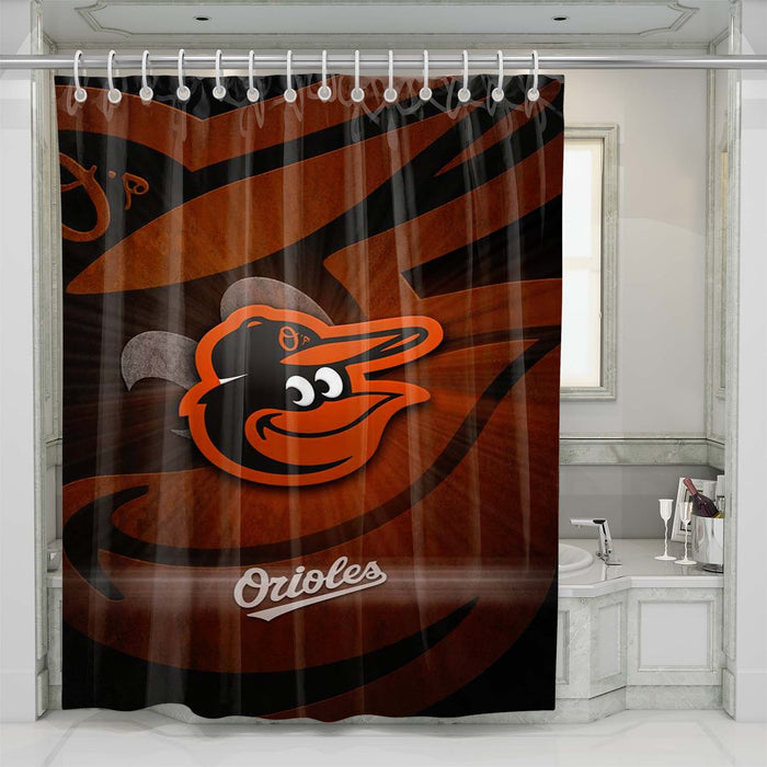 baltimore orioles wallpaper shower curtains