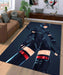 anime futuristic girl Living room carpet rugs