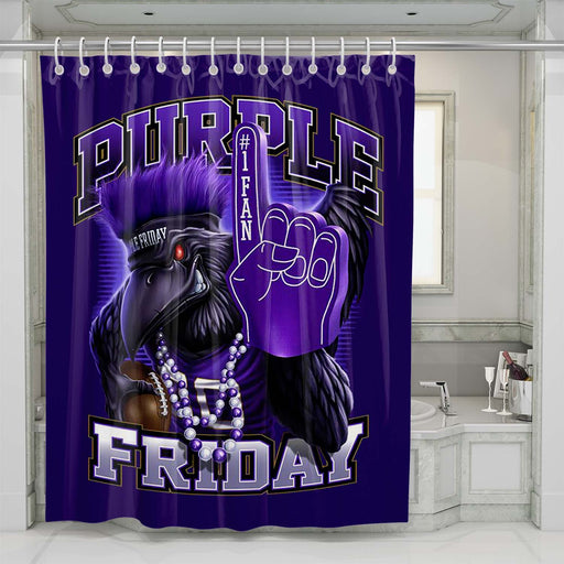 baltimore ravens purple friday shower curtains