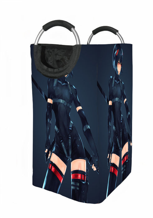 anime futuristic girl Laundry Hamper | Laundry Basket