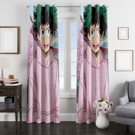 anti social-social club midoriya izuku window Curtain