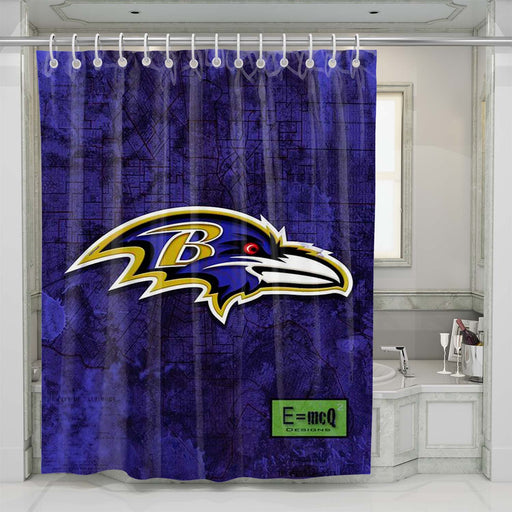 baltimore ravens wallpaper shower curtains