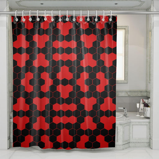 arena of evangelion hexagon shower curtains