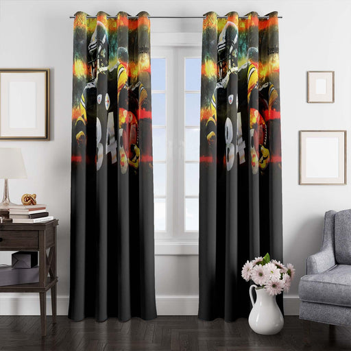 antonio bown steelers player nfl window Curtain