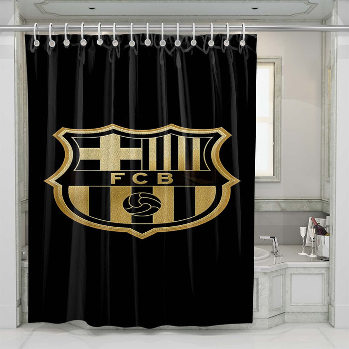 barcelona fb gold shower curtains