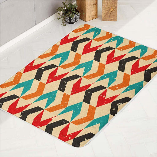 arrow colorful grunge pattern bath rugs