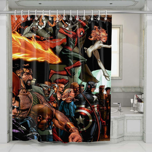 another side old marvel shower curtains