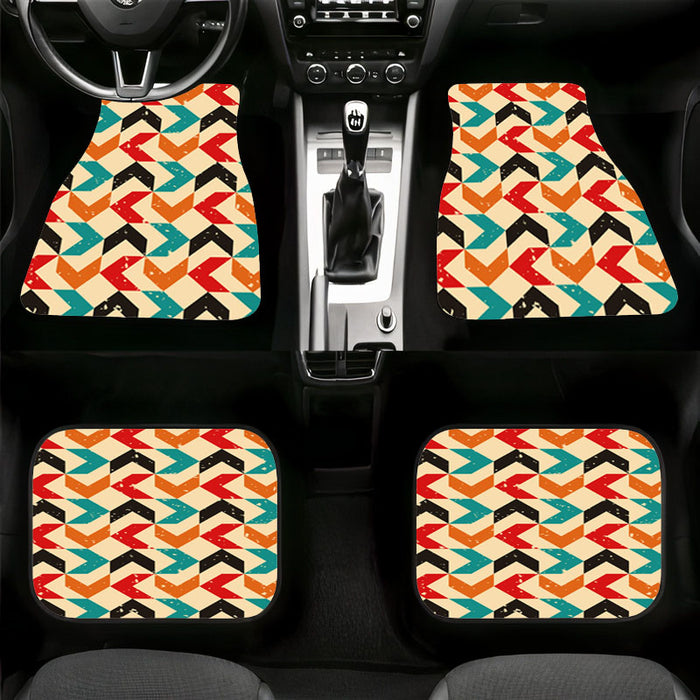 arrow colorful grunge pattern Car floor mats Universal fit