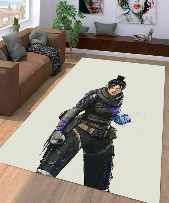 apex legends girl wraith Living room carpet rugs